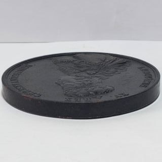 Antica Medaglia Luigi XV Incoronazione 1722 Bronzo