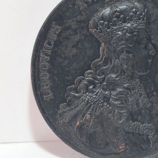 Antica Medaglia Luigi XV Incoronazione 1722 Bronzo