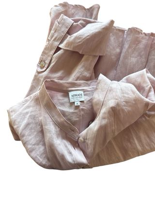 Camicia Armani Collezioni rosa cipria 42