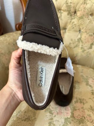 Calvin Klein Mocasines Marrones Forro Polar