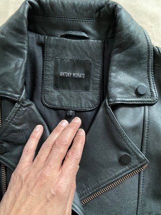 Chaqueta Biker Piel Antony Morato Negra