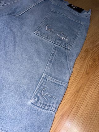 Karl Kani Jorts Baggy Fit Azul Shorts Y2K Vintage