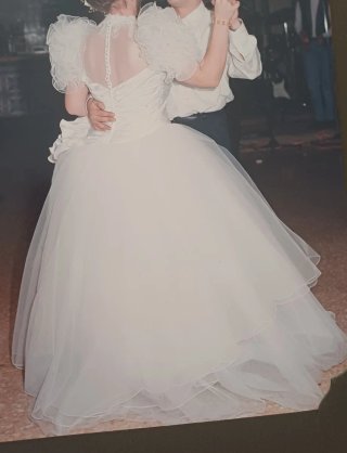Vestido de Novia Blanco con Tul