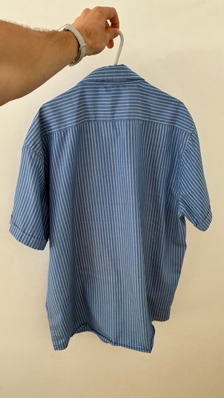 Camisa vintage de rayas azules