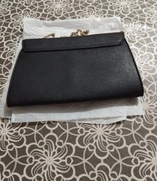 Borsetta donna vintage a righe bianche e nere