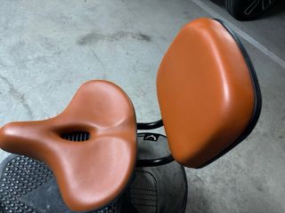 Asiento con respaldo y tija amortiguada