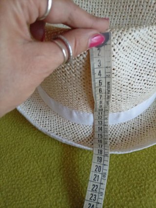 Cappello Panama Tg. 58 Beige/Bianco