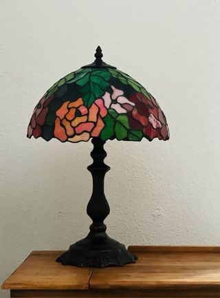 Lámpara Antigua Estilo Tiffany Floral