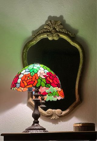 Lámpara Antigua Estilo Tiffany Floral