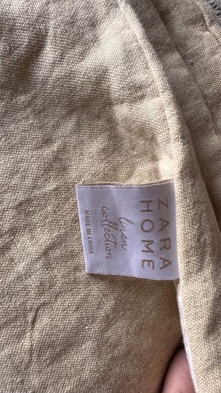Edredón Lino Zara Home Beige/Blanco