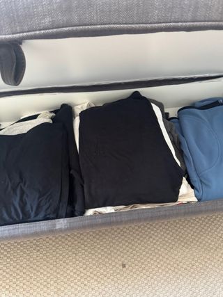 Banco Baúl Stocksund Ikea Gris con funda nueva sin