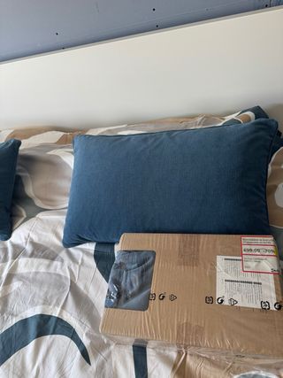 Banco Baúl Stocksund Ikea Gris con funda nueva sin