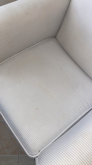 Sillón balancín tela beige