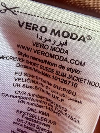 Chaqueta Biker Ante Marrón Vero Moda