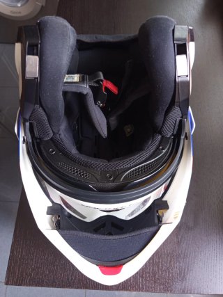 Casco Modular Moto Scorpion Azul Blanco