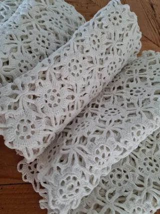 Lote 5 Piezas Crochet Blanco