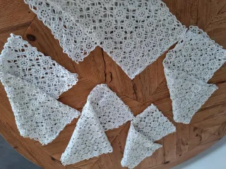 Lote 5 Piezas Crochet Blanco
