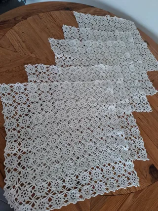 Lote 5 Piezas Crochet Blanco