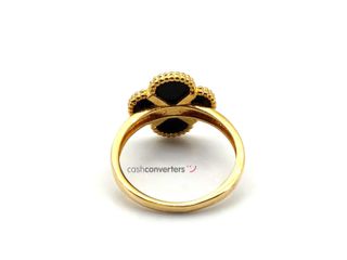 anillo oro 18k con piedra con onix