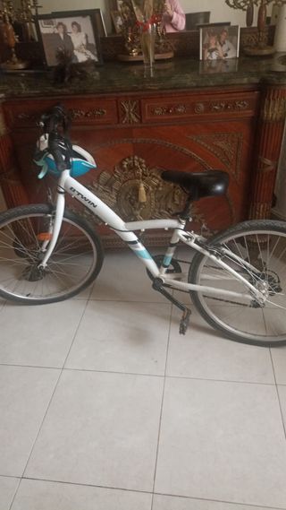 Bici Btwin Blanca Manetas Azules