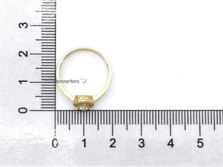 sortija oro 18k con piedra con circonita