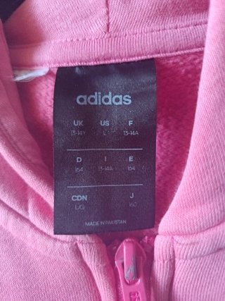 Chaqueta Adidas Rosa con Cremallera