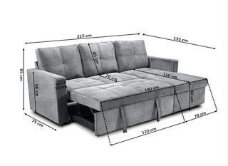 ¡¡¡OFERTA!!! Sofá cama multifuncional con arcón