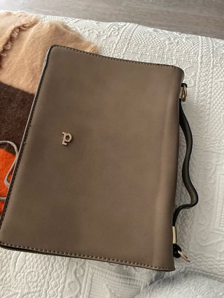 Bolso de mano Dayaday marrón y dorado