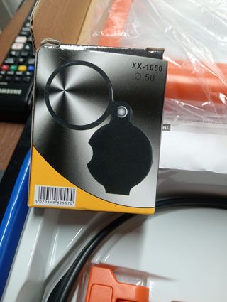 Lupa Bancada 48 LED Articulada 3 Cores