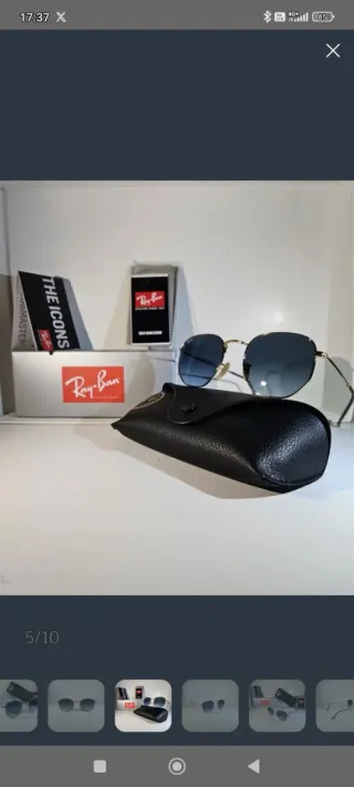Ray-Ban Hexagonal Oro Azul Degradado