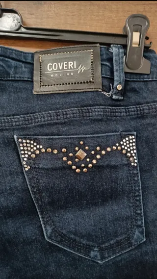Jeans vita bassa Coveri blu