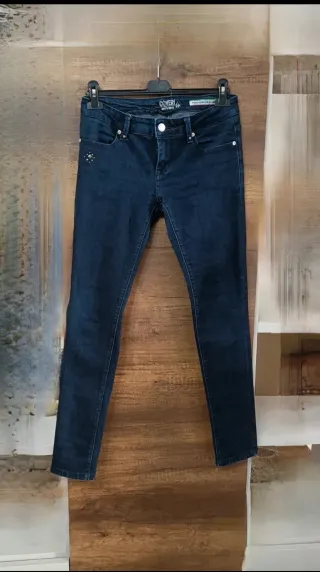 Jeans vita bassa Coveri blu