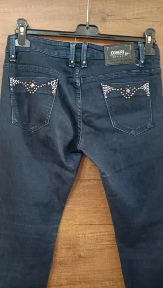 Jeans vita bassa Coveri blu