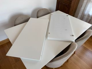 Mesa de comedor moderna blanca madera