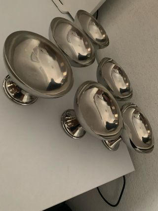 6 Coppette Gelato Acciaio Inox