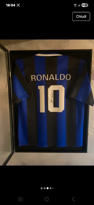 Maglia Ronaldo Inter 10 autografata con Pre COA