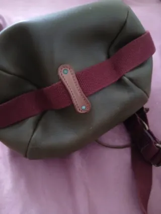 Borsa vera pelle vintage verde oliva