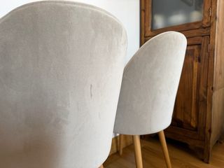 Juego de 4 sillas de comedor beige