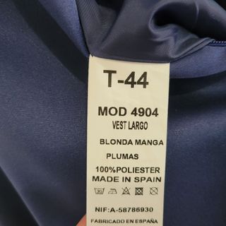 Vestido Gala Vertixe Talla 44 Azul