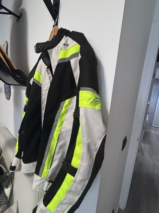 Chaqueta Moto Verano RHOXS Negra, Beige y Amarilla