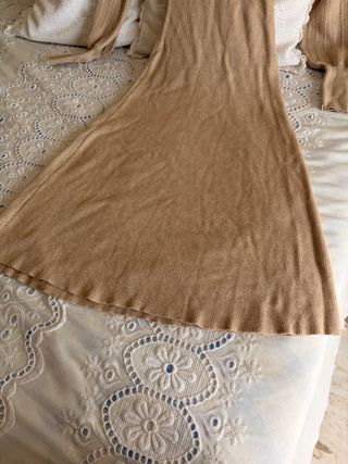 Vestido beige punto old money