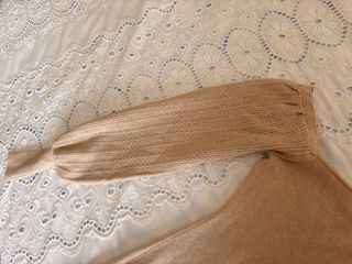 Vestido beige punto old money