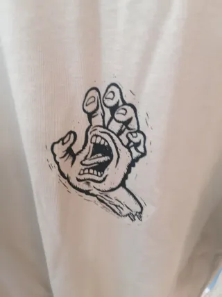 Camiseta Santa Cruz Hand Beige