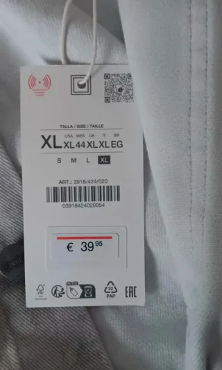 Camisa Zara Tie-Dye Gris y Blanca
