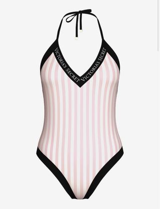 Bañador Victoria's Secret Rayas Rosa Blanco,negro
