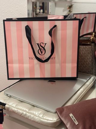 Bañador Victoria's Secret Rayas Rosa Blanco,negro