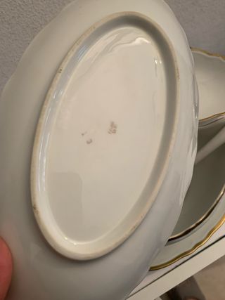 Salsiera vintage porcellana con cucchiaio