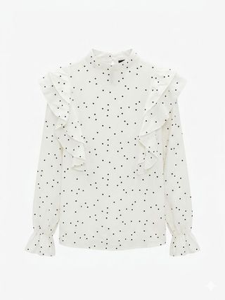 Camisa blanca volantes lunares