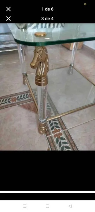 Mesa de cristal 90x90x41.5