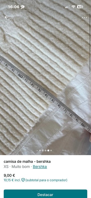 Camisola de malha Bershka branca